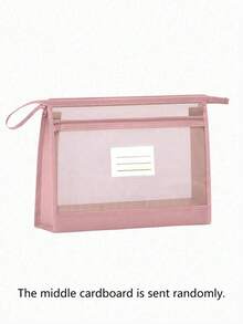 1pc A4 Grid Zipper File Bag, Document Storage Bag, Large Capacity Paper Organizer, Transparent Mesh File Storage Bag With Zipper, Suitable For Elementary And Middle School Students, Campus Homework, Office Invoice And Document Organization, Home Receipt And Certificate Storage, High School Students Large Capacity Exam Paper And Subject Material Book Bag - Multicolor - View 13