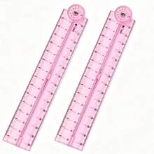 1Pc/2Pcs 30cm Colorful Transparent Foldable Flexible Plastic Ruler, Bendable Straight Ruler With Clear Scale, Multipurpose Drawing Tool, For Sketching Drafting Homework Office Work, Back To School Stationery Gift - Multicolor - View 13