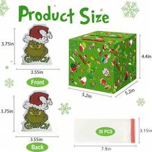 The Grinch 1pc Green-Haired Monster Surprise Birthday Box, Lucky Draw Box, Festival Party Set, Ten Thousand Gifts, Christmas Gift Box - Multicolor - View 5