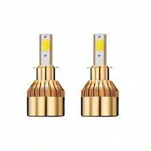 2 buah Lampu Depan LED Mobil Dua Warna Kuning dan Putih H1 H7 H11 H4 Lampu Jauh dan Dekat Terintegrasi - C6 - View 16