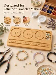 Beading Board For Jewelry Making, DIY Necklace And Bracelet Design Tray With Measurement Scale, Portable Jewelry Bead Organizer - Random Styles - View 6