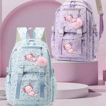 1 Pc, Creative Salamander Pattern Printed Backpack, Large Capacity Casual Backpack, Adjustable Shoulder Straps, Suitable For Daily Commute And Travel - one-size - View 1