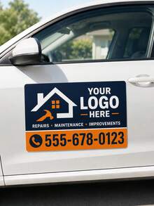 Custom Car Magnetic Signs, Personalized Logos For Your Car, Van, Truck, Waterproof Design, Promote Your Business Vehicle, Professional Printing And Die-Cutting - Multicolor - View 4