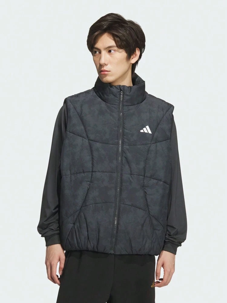 Adidas 男款 GSH VEST 百搭棉質背心 KC2754 - 黑色 - 查看 1