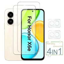 واقي شاشة من الزجاج المقسى لهواتف Honor X8d وX9d و400 Lite و400 و600 و600 Pro و600 Lite وHonor 400 Smart وX7d و200 Lite و200 Smart وX7e وX6e، واقي عدسة كاميرا عالي الدقة، فيلم زجاج مقسى مقاوم للخدش، مقاوم للبصمات، واقي عدسة كاميرا، فيلم شاشة من الزجاج المقسى، وسادة واقي عدسة كاميرا ثلاثية الأبعاد عالية الدقة، فيلم واقي الكاميرا الخلفية - شفاف - مشاهدة 24