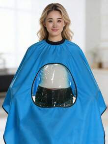 1pc High-Quality Anti-Static Haircutting Cape, Made Of Anti-Adhesion Fabric, Perfect For Precision Haircuts. Tailored For Barbers And Stylists, Featuring Transparent Design And Premium Materials, Ideal For Hair Salon Use - Multicolor - View 3