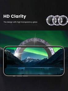 3pcs Lens Protector Compatible With IPhone 17/17 Pro/17 Pro Max/17 Air/16/16e/11/12/13/14/15/15 Pro/Pro Max/Plus/Mini, 9H Tempered Glass Camera Lens Cover, Fashionable, Durable, Scratch-Resistant - Purple - View 4