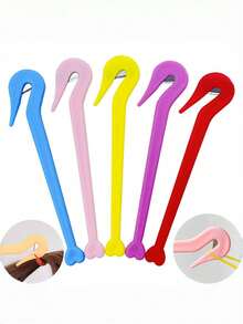 Elastic Hair Tie Remover, Hair Accessory Tool, Ideal Gift For Children - Purple - View 10