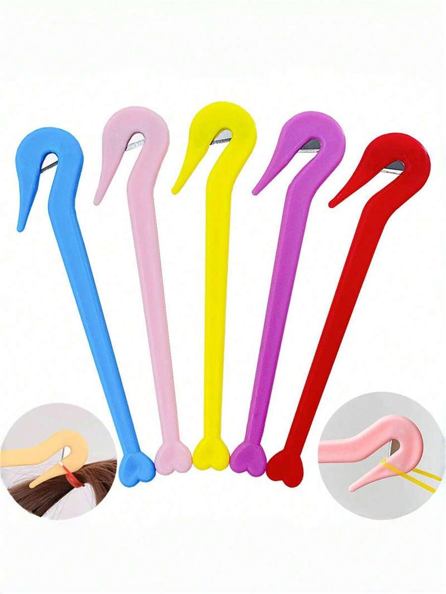 1pc Cute Swan Shaped Hair Tie Remover, Girls Hair Elastic Band Removal Tool, Hair Accessory Tool That Doesn't Damage Hair