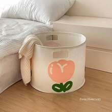 Tulip Felt Laundry Basket Handheld Storage Bin Large Capacity Dirty Clothes Basket Toy Snack PC - View 5