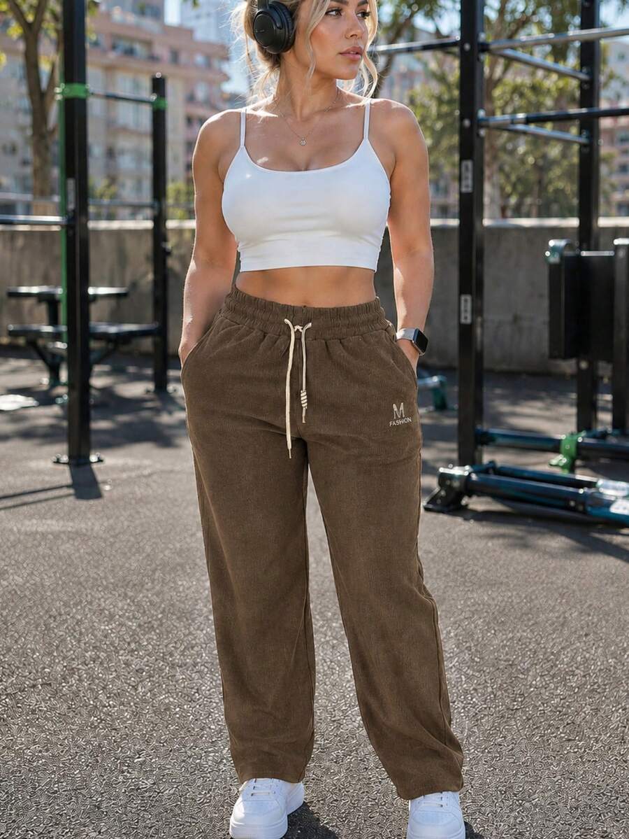 Women Pants - Coffee Brown - View 1