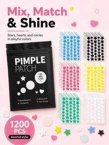480/1200PCS 6-Color Star-Shaped Acne Patches, Waterproof, Sweat-Resistant, Day & Night Use, Scar Concealing, Seamless, No Caking, Gentle, Non-Irritating, Refreshing & Skin-Friendly - View 4