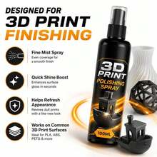 3d Print Glossy Spray 100ml Fine Mist Fast Drying Solution 3d Model Gloss Enhancer Spray For Enthusiasts Hobbyists Beginners - No Plug - View 6