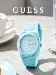 GUESS Sweet 素色一體式手錶，休閒日常穿搭配件，女孩禮物手錶 U0979L5/W0979L2/W0979L3/W0979L4 - 綠色 - 查看 1