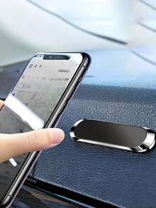 Magnetic Car Phone Holder, Minimalist Premium Universal Magnetic Dashboard Mount, Compatible With Apple Phones, Suitable For Car, Home, Kitchen, Bedroom And Office/Living Room - Rectangular Stand - View 3