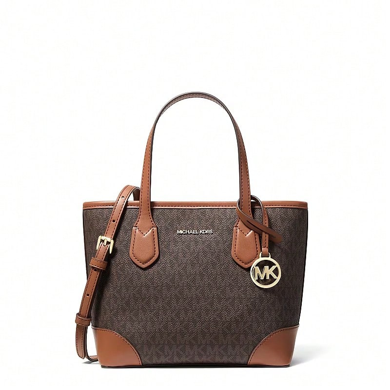 Michael Kors Eva 印花女士單肩斜背手提包 35S6GV0T0B 棕色 - 棕色35S6GV0T0B BROWN - 查看 1