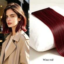 8 Inch Colored Clip‑In Highlight Hair Extensions, Invisible Straight Synthetic Hairpiece For Women, Heat Resistant, Easy Wear For Halloween, Cosplay, Festival & Daily Use, 1‑Piece - Multicolor - View 13