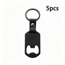 1-Piece Custom Engraved Bottle Opener Keychain, Stainless Steel Logo Keychain Gift For Dad, Groomsman Favor, Wedding Party Gift - Multicolor - View 10