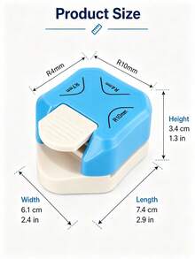 3-In-1 Paper Corner Punch, R4/R7/R10mm Corner Cutter With Waste Collection, Multiple Colors Available, Suitable For Scrapbooking, Card Making, Photos, Bookmarks And Paper Crafts - Multicolor - View 10