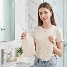 Best-Selling Linen Exfoliating Bath Towel With Hanging Rope, Quick-Dry Mesh Bath Mitt For Deep Cleansing - A - View 5