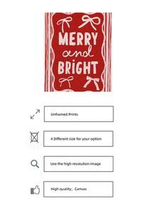 1pc Frameless Festive Red Pink Christmas Print Wall Art Dorm Gift - Multi-color - View 7