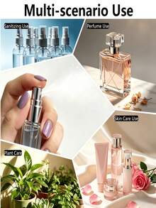 10ml Perfume Spray Bottle, High-End Luxury Transparent Glass Travel Perfume Atomizer, Refillable, Empty Small Spray Bottle, Perfume Sample Spray Container, Cosmetic Essential Oil Dispenser Bottle. Refillable Empty Perfume Spray Bottle, Portable Travel Cosmetic Dispenser Container, Used For Perfume Sample Storage. Square Perfume Dispenser Bottle. Suitable For Outings, Shopping, Outdoor Gatherings, Travel - Multicolor - View 6