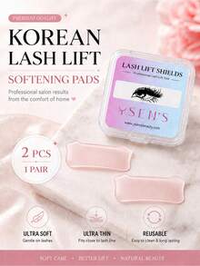Professional Korean Eyelash Lift Step 1 2pcs Reusable Silicone Softening Pads - Baby Pink - View 1