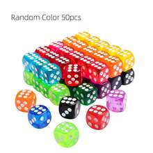 50 Colorful Dice, Six-Sided Dice, Suitable For Board Games, 14mm Bulk Dice, Ideal For Parties, Board Games (Color Random) - 1 - View 13