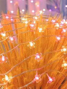 1件 1.5M/3M/6M/10M LED櫻花仙女串燈，臥室、花園、婚禮派對裝飾燈 - 粉色+暖色調 - 查看 6