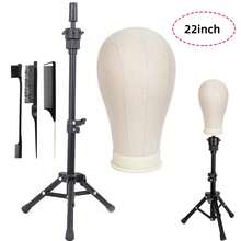 22 Inch Wig Head Mannequin Head For Wigs, Wig Stand With Head For Hair Styling Practice Display Wigs Making Tripod Stand, Halloween - View 13