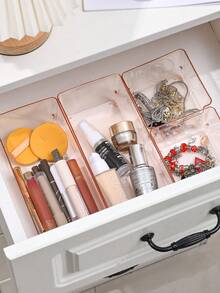 1PC Drawer-Style Desktop Cosmetic Storage Box, Transparent Plastic Drawer Storage Box Set, Transparent Vanity Storage Box, Exquisite Storage Box, Desktop Drawer Divider Storage Box And Organizer, Suitable For Storing Cosmetics, Jewelry, Kitchen Small Items, Bedroom, Bathroom, Office And Other Places. - A - View 6