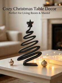 1/2/4pcs Minimalist Modern Small Christmas Tree Desktop Decor, Elegant Compact Christmas Tree Ornament With Branches, Suitable For Living Room, Dining Table, Hallway, Cabinet, Lightweight Plastic Holiday Decoration, Suitable For Small Spaces, Year-Round Use - Regular Model - View 3
