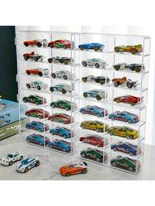 1pc High-Quality Transparent Acrylic 8-Compartment Display Box, Multi-Functional Art Supplies Storage & Carrying Box, Practical Desktop Organizer, Keeps Desktop Tidy, Suitable For Daily Desktop Use - Multicolor - View 5