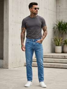 Men Jeans - Medium Wash - View 3
