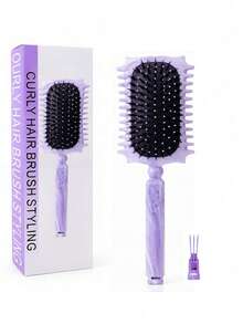 Hair brushes-EU+UK Curl Defining Brush, Curl Define Styling Brush With Cleaning Claws, Hair Brush For Combing And Shaping Men's And Women's Curls To Reduce Pulling, Curl Enhancing - Multicolor - View 2