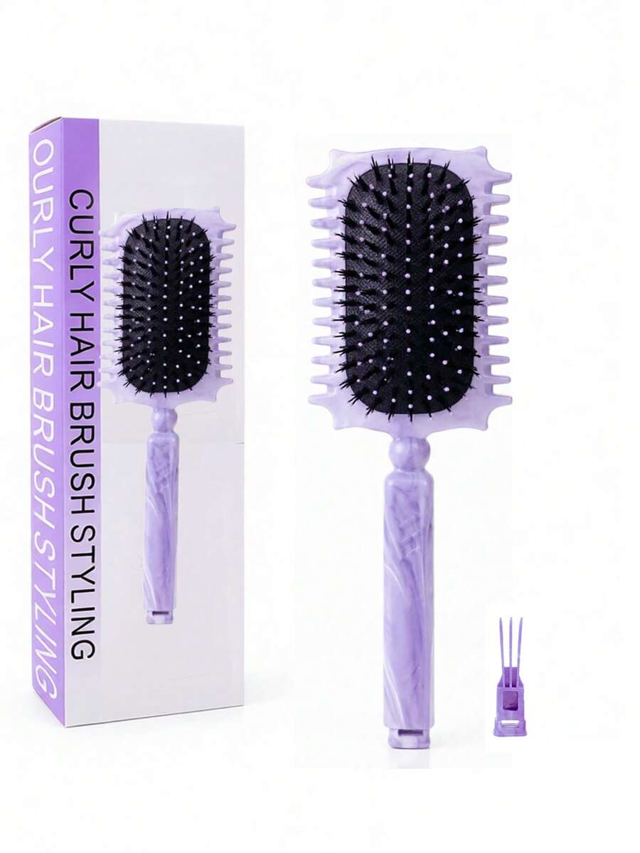 Hair brushes-EU+UK Curl Defining Brush, Curl Define Styling Brush With Cleaning Claws, Hair Brush For Combing And Shaping Men's And Women's Curls To Reduce Pulling, Curl Enhancing