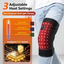 Hailicare Balutan Lutut Pemanas, Bantalan Lutut Pemanas Lampu Merah Bertenaga USB, Kontrol Suhu 3 Tingkat dengan Manik Lampu Merah 660nm, Dukungan Termal yang Dapat Diatur untuk Lutut, Siku, dan Kaki untuk Penggunaan Sehari-hari, Tanpa Baterai Terintegrasi, Hadiah Hangat untuk Keluarga & Teman - Hitam - View 4