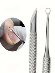 1pc Stainless Steel Multi-Function Cuticle Trimmer & Nail Clipper Portable Manicure Tool - Apricot - View 1