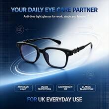 SIPHEW Unique New Arrival Square Clear Lens Eyeglasses, High Quality Sturdy Frame, Reinforced Metal Hinges Smooth Surface Durable Daily Fashion Glasses - 1234 C1 Black Silver Frame - View 5