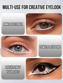 MISSLYN 2pcs Eyeliner Pencil Set, Vegan Waterproof Smudge-Proof, Long-Lasting High Pigment Smooth Application, Rich Color, Easy Glide Eyeliner, Suitable For Teenagers, Beginners, Makeup Enthusiasts, Perfect For School, Commute, Date, Party Night, Halloween, Perfect Gift For Her - #Set1 - View 5