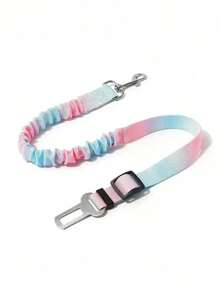 1 Pack Pet Car Seat Belt, Gradient Color Retractable Dog Leash, Rainbow Style Pet Leash, Elastic Buffer Car Seat Belt Nylon Seat Belt, Heavy Duty Durable Dog Car Seat Belt, Dog Seat Belt, Make Your Dog Travel Safer! Dog Outdoor Supplies, - Multicolor - View 7