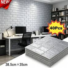 Thickened Waterproof 3D Self-Adhesive Wallpaper, Brick Pattern, 38cm X 35cm Wall Decor Sticker, Anti-Stain Anti-Collision, Suitable For Living Room, Kitchen And Bedroom Background, Multiple Colors Available - A - View 32