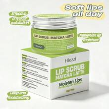 Hllozzi 50g Matcha Lip Scrub, With Coconut Oil And Beeswax, Moisturizes And Brightens Lips, Removes Dryness And Dead Skin, Fresh Matcha Scent, Convenient And Portable, Suitable As A Gift For Women - Matcha - View 2