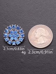 10pcs/Pack Snowflake Hollow Rhinestone High-End Metal Buttons, Suitable For Skirts, Dresses, Cardigans, Hand-Sewn Buttons, Suitable For Coats, Sweaters, Suits, Evening Gowns, Tops Decorative Buttons, Shoes And Hats Gift Boxes, DIY Accessories - Multicolor - View 17