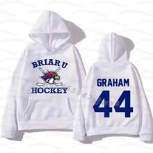 Off Campus Briar University Hockey Jersey Graham 44 22 DI LAURENTIS 66 Tucker46 Design Hoodies Long Sleeve Men Women Hoodies - White - View 2