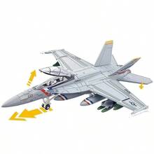 Mainan Pesawat Skala 1:72 Baru - Model Plastik F/A-18 Hornet Falcon VFA-2 - Model Kelas Kolektor - Jet Tempur - MultiWarna - View 2