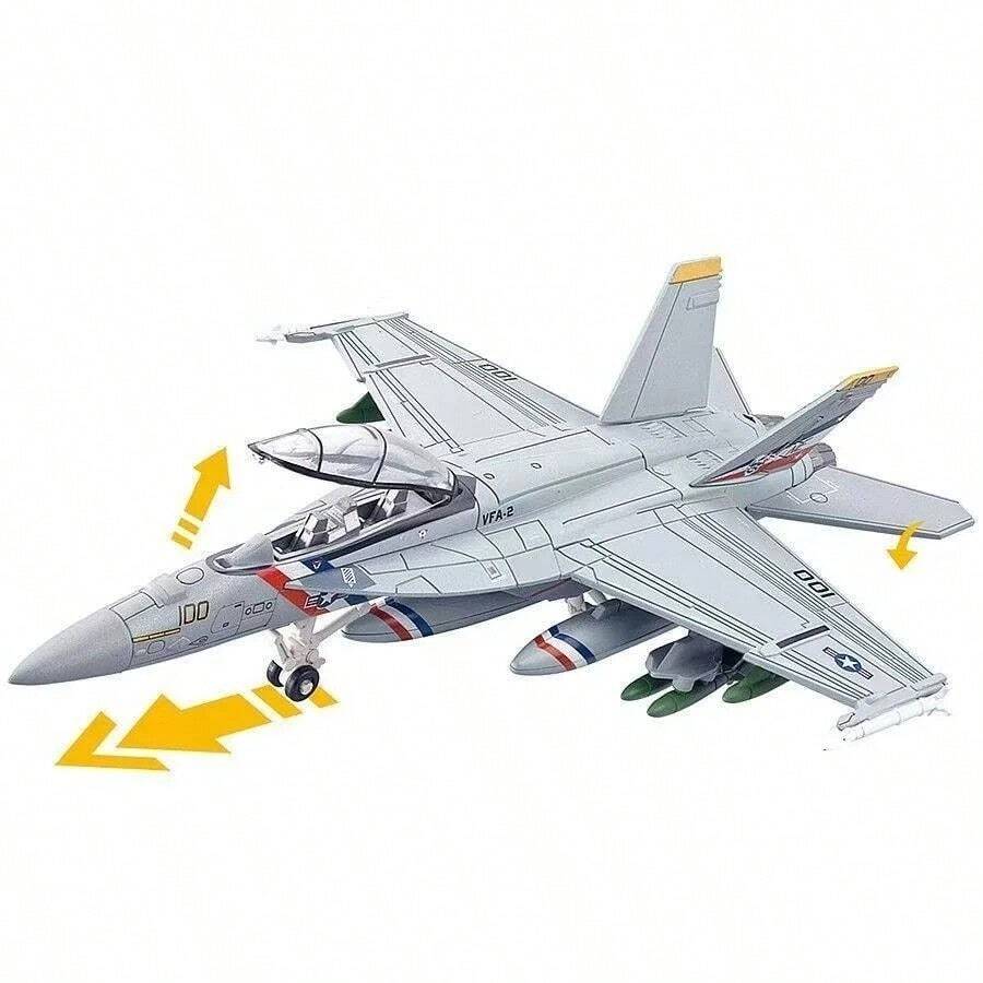 Mainan Pesawat Skala 1:72 Baru - Model Plastik F/A-18 Hornet Falcon VFA-2 - Model Kelas Kolektor - Jet Tempur