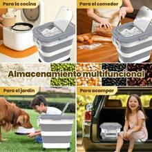 Contenedor Plegable Para Alimento De Mascotas 24L, Recipiente Para Croquetas De Perros Y Gatos, Ahorra Espacio, Práctico Y Fácil De Almacenar - predeterminado - Ver 8