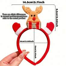 5pcs Christmas Elements Reindeer Snowman Santa Claus Headband Accessories, Suitable As Christmas Gift For Girls - Headband - View 4