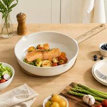 28cm Aluminum Non-Stick Frying Pan With 2-Layer Ceramic Coating And Wood-Effect Handle, Induction And Gas Stovetop Compatible - View 7